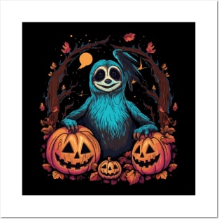 Sloth Halloween Posters and Art